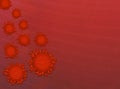 3D illustration or 3D rendering of coronavirus or COVID-19 molecules. Selective focus and free space to write