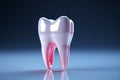 3D illustration rendering showcases a tooth for dental and health care concept