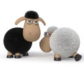 3d illustration ridiculous sheep