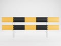 3d illustration of road fence isolated metal barrier on white background Royalty Free Stock Photo