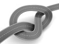 3d illustration of road knot