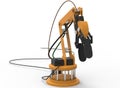 3d illustration of robotic arm.