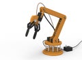 3d illustration of robotic arm.