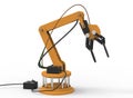 3d illustration of robotic arm.