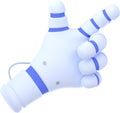 3D illustration of robotic hand pointing finger