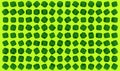 3d illustration of rows of green neon cubes