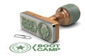 Boot Camp Concept. Objective Achieved Certificate over White Background Royalty Free Stock Photo