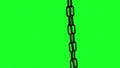 rusted chain on green screen