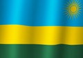 rwanda national flag 3d illustration close up view