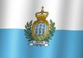 san marino national flag 3d illustration close up view