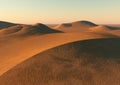 3D illustration of sandy dunes