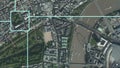 Satellite Surveillance Zoom Effect into London, England