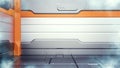 3d Render of sci-fi cryogenic freezer farm corridor interior Royalty Free Stock Photo