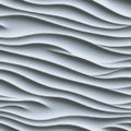 3D illustration seamless pattern waves light and shadow. Royalty Free Stock Photo