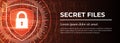 Secret Files. The Red Digital Background. Vector.