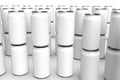 3D Illustration - Mock Up Metal Tin Set of Beverage Cans Tins - Aluminum Royalty Free Stock Photo