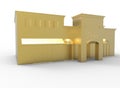 3d illustration of shop.