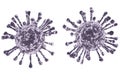 3D illustration showing corona virus, MERS virus.3d cell virus.clipping path.