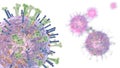 Influenza viruses, medically 3D illustration