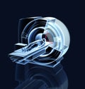 MRT magnetic resonance tomography, medically 3D illustration