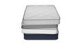 3d illustration side profile view of several mattresses of different thickness with different covers Royalty Free Stock Photo