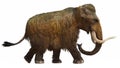 Woolly Mammoth On White Background Side