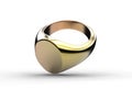 3D illustration of signet ring Royalty Free Stock Photo