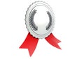 3D Illustration of silver award Royalty Free Stock Photo