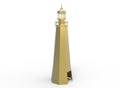3d illustration of simple lighthouse.