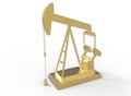 3d illustration of simple oil derrick. Royalty Free Stock Photo
