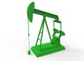 3d illustration of simple oil derrick. Royalty Free Stock Photo