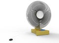 3d illustration of simple wind fan.