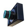 3D-illustration of small takeaway camera with compact design over white