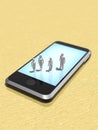 3D illustration of smart phone.