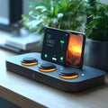 3D Illustration of a Smartphone Charging Station Royalty Free Stock Photo