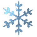 3d illustration of snow flake
