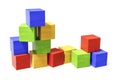 some colorful building blocks