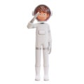 3d illustration spaceman astronaut Indonesia independence day