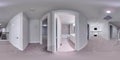 3d illustration spherical 360 degrees, seamless panorama of a house