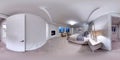 3d illustration spherical 360 degrees, seamless panorama of a house