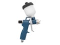 3d Illustration of spray gun isolated on white Royalty Free Stock Photo