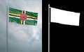 3d illustration of the state flag of the Commonwealth of Dominic