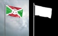 State flag of the Republic of Burundi with alpha channel Royalty Free Stock Photo