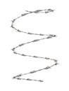 3D illustration of steinless stell barbed wire.