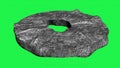 stone wheel isolated on green screen Royalty Free Stock Photo