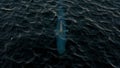 3D Illustration of a submarine patrolling just below the water`s surface Royalty Free Stock Photo
