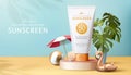Sunscreen ad template