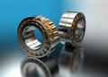 3D illustration of tapered roller bearings Royalty Free Stock Photo