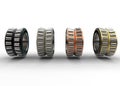 3D illustration of tapered roller bearings Royalty Free Stock Photo