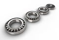 3D illustration of tapered roller bearings Royalty Free Stock Photo